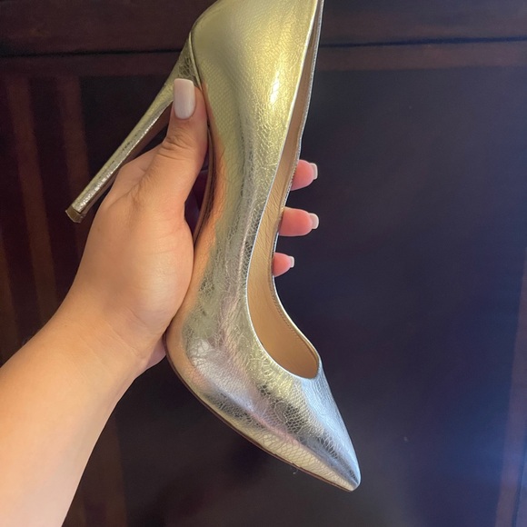 Casadei Metallic Gold Stiletto Heels - Picture 7 of 9